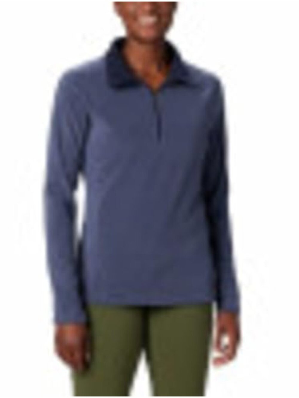Womens Fleece Half Zip Pullover Long Sleeve Polyester Outdoor
